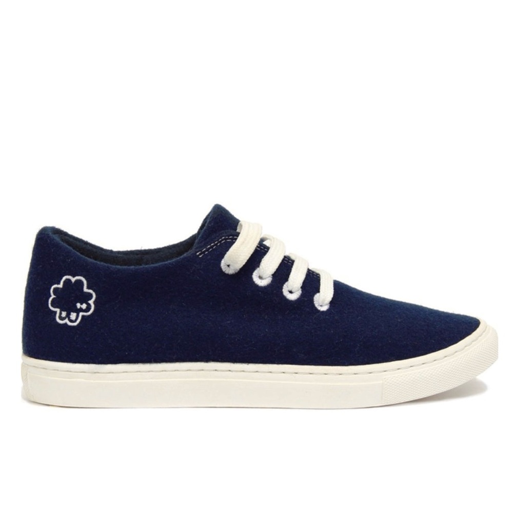 Baabuk Wool Comfort Lace-Up Sneaker Navy/ White Women’s Size 37/ US 6.5-7